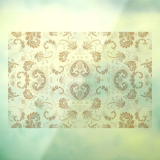 Paisley in Beige Aesthetic Modern Tan Brown Window Cling