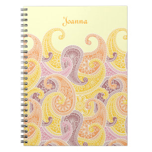 Paisley in Lemon Notebook