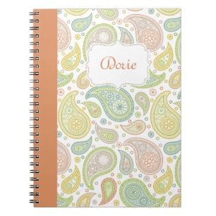 Paisley in Peach Notebook