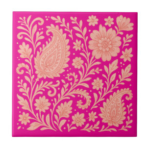 paisley india print design tile