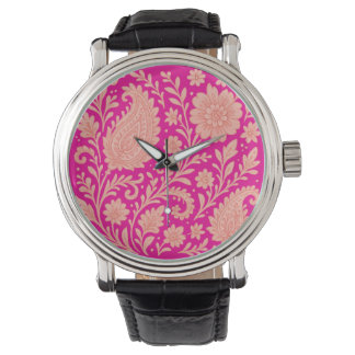 paisley india print design watch