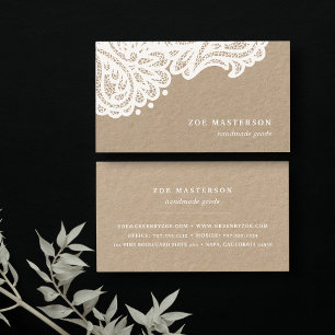 Paisley Lace Kraft Business Card