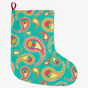 Paisley Large Christmas Stocking