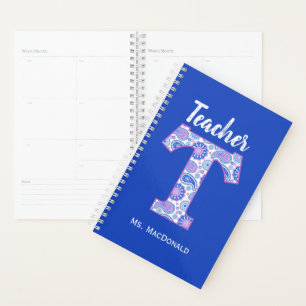 Paisley Letter T Teachers Daily Planner
