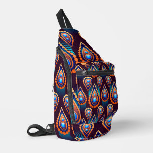 Paisley Like Colourful Jewel Pattern Sling Bag