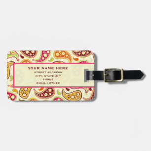 Paisley Luggage Tag