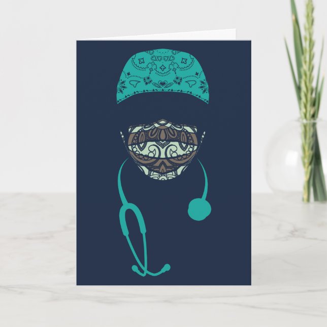 paisley med mask card (Front)