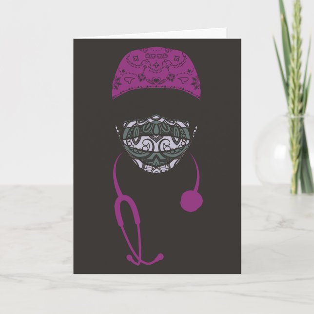 paisley med mask card (Front)