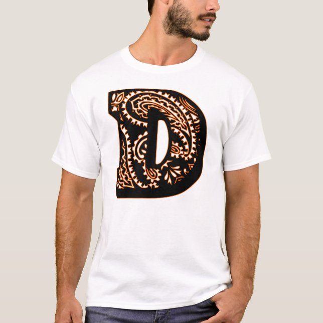 Paisley Monogram - D T-Shirt (Front)