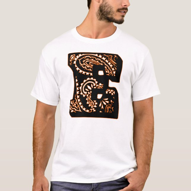 Paisley Monogram - E T-Shirt (Front)