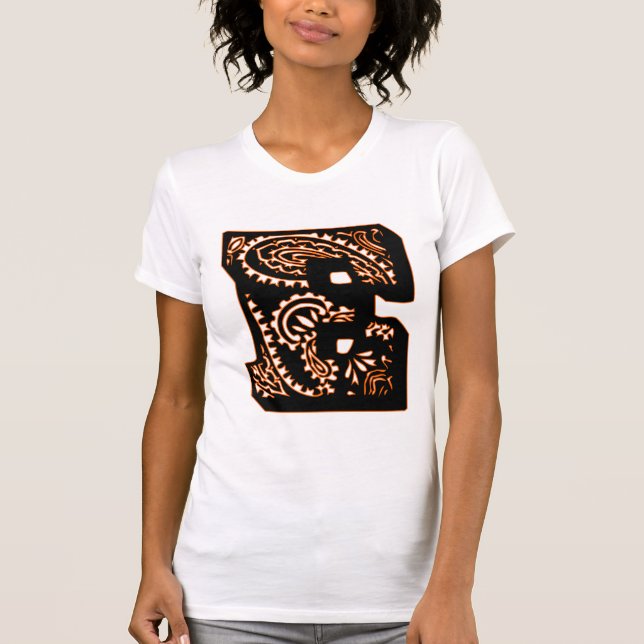 Paisley Monogram - E T-Shirt (Front)