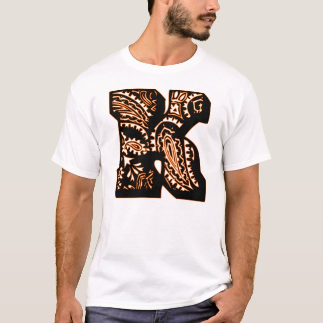 Paisley Monogram - K T-Shirt (Front)