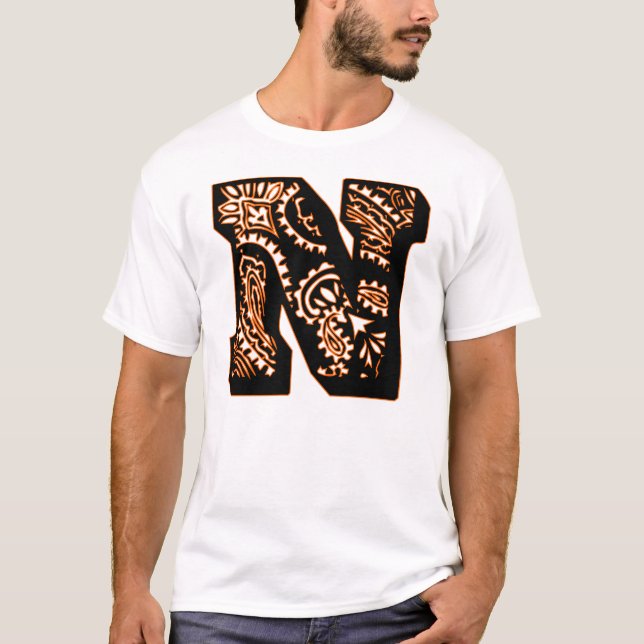 Paisley Monogram - N T-Shirt (Front)