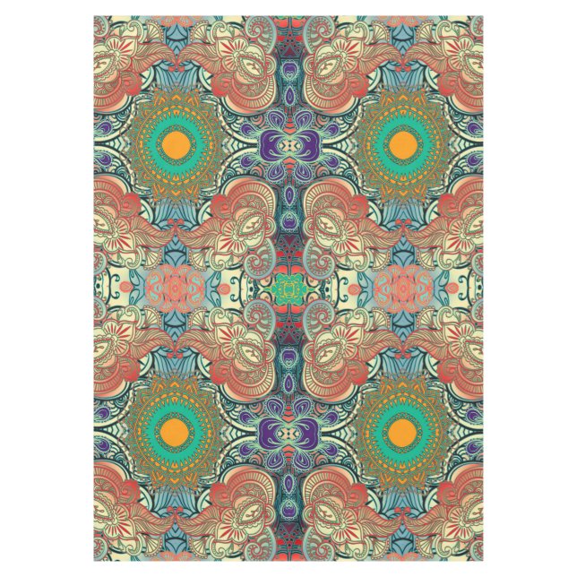 Paisley Mosaic Pattern I + your ideas Tablecloth (Front)