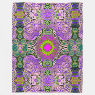 Paisley Mosaic Pattern II + your ideas Fleece Blanket