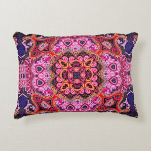 Paisley multicolor seamless scarf design pattern decorative cushion