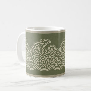 Paisley on Green Coffee Mug