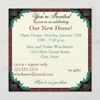 Paisley Open House/Housewarming Party Invitation