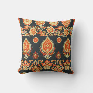 Paisley Oriental Ethnic Fabric Cushion