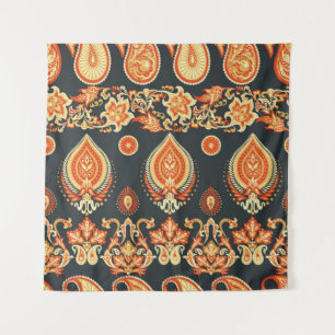 Paisley Oriental Ethnic Fabric Tapestry