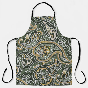 Paisley Oriental Ethnic, Vintage Seamless. Apron
