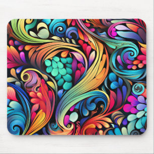 Paisley ornamental pattern mouse mat