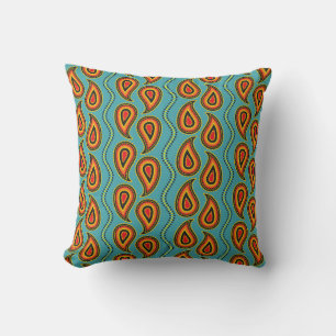 Paisley Ornamental Texture: Indian Elegance. Cushion