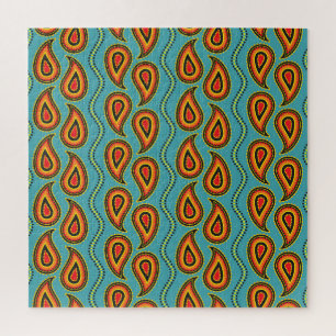 Paisley Ornamental Texture: Indian Elegance. Jigsaw Puzzle