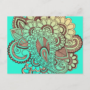 Paisley Ornaments I + your backgr. & ideas Postcard