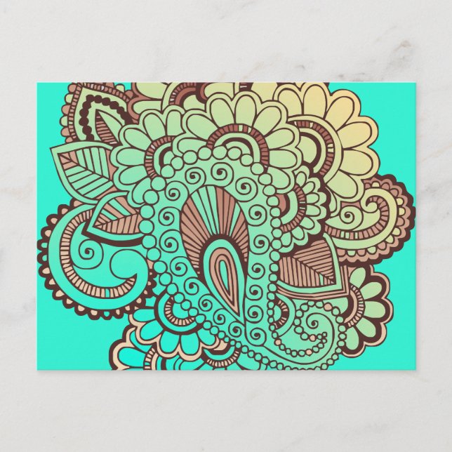 Paisley Ornaments I + your backgr. & ideas Postcard (Front)