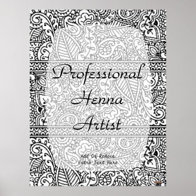 Paisley Passion - Black (Henna) Poster (Front)