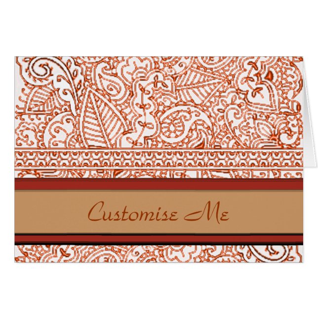 Paisley Passion - Orange (Henna) (Front Horizontal)
