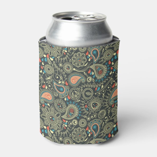 Paisley Pattern 3 Can Cooler (Can Front)
