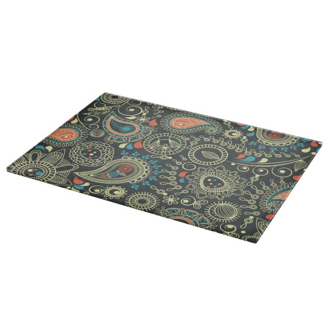 Paisley Pattern 3 Cutting Board (Corner)