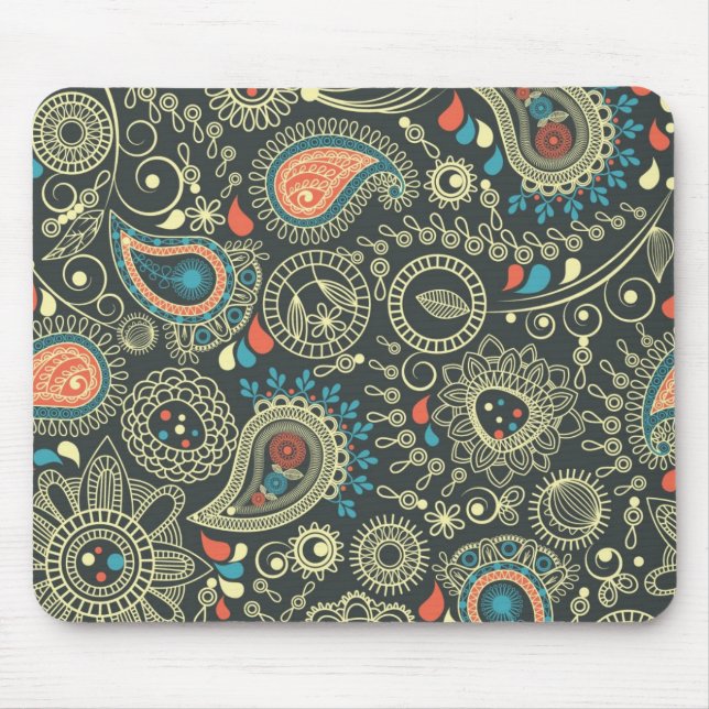 Paisley Pattern 3 Mouse Mat (Front)