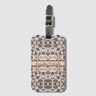 Paisley Pattern | Add Name Luggage Tag