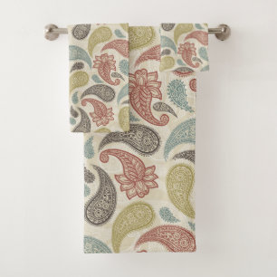 Paisley Pattern  Bath Towel Set