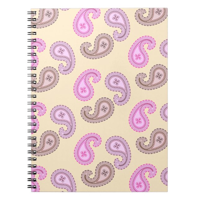 Paisley Pattern Boho Notebook (Front)