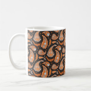 Paisley pattern coffee mug