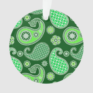 Paisley pattern, Emerald and Jade Green Ornament