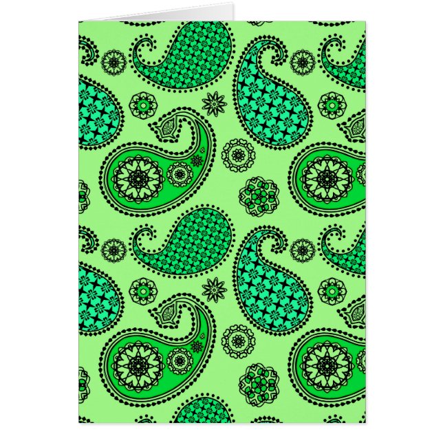 Paisley pattern, jade and mint green (Front)