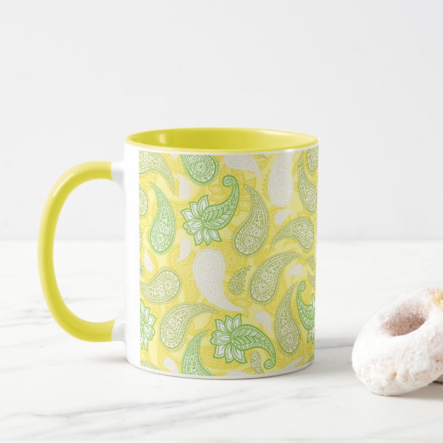 Paisley Pattern  Mug (With Donut)