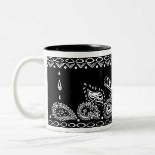 Paisley pattern mugs