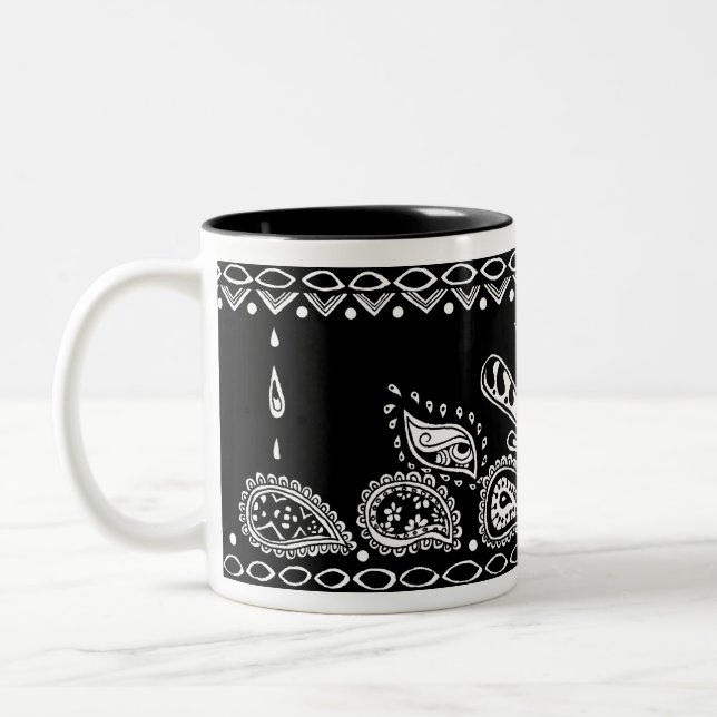 Paisley pattern mugs (Left)