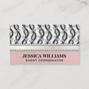 Paisley Pattern   Pearls Business Card