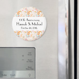 Paisley Pattern, Persian Paisley, Anniversary Magnet