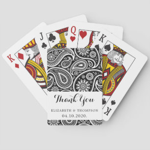 Paisley Pattern, Persian Paisley, Boteh, Wedding Playing Cards
