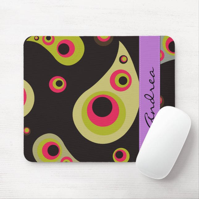Paisley Pattern, Persian Paisley, Boteh, Your Name Mouse Mat (With Mouse)