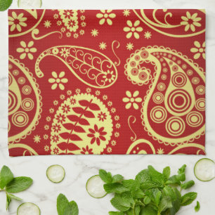 Paisley Pattern, Persian Paisley, Oriental Paisley Tea Towel