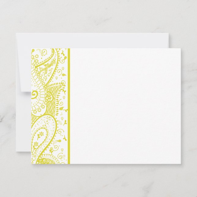 Paisley Pattern RSVP Card (Front)